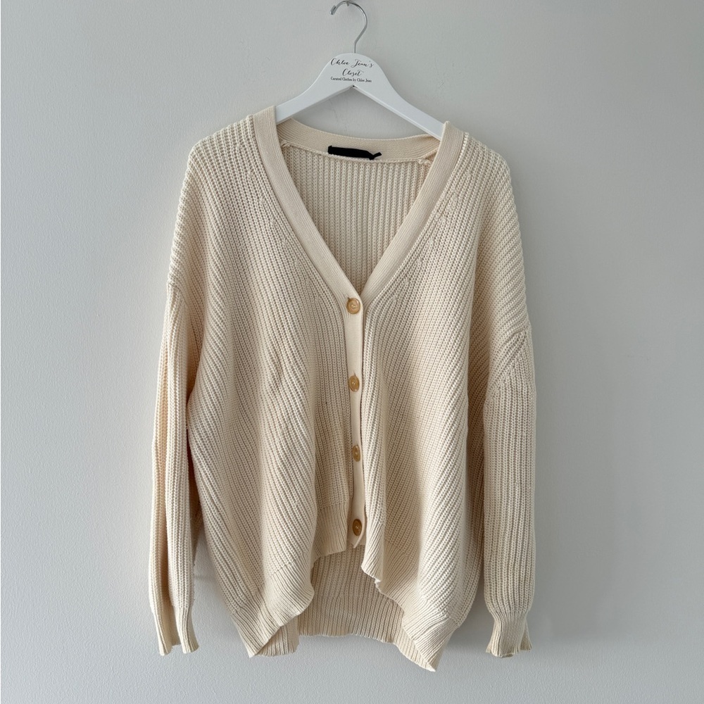Jenni Kayne Cream Cardigan Sweater - Picture 5 of 9